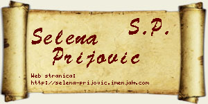 Selena Prijović vizit kartica